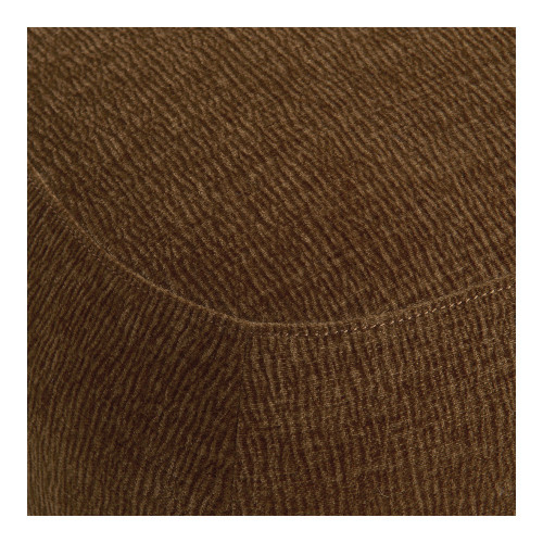 Pouf LISETTE en tissu velours marbré - Tabac