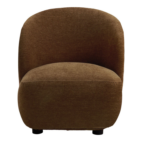 LISETTE Armchair in marbled velvet fabric - Tobacco - Small model