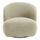 Fauteuil tournant LISETTE en tissu velours marbré - Dune