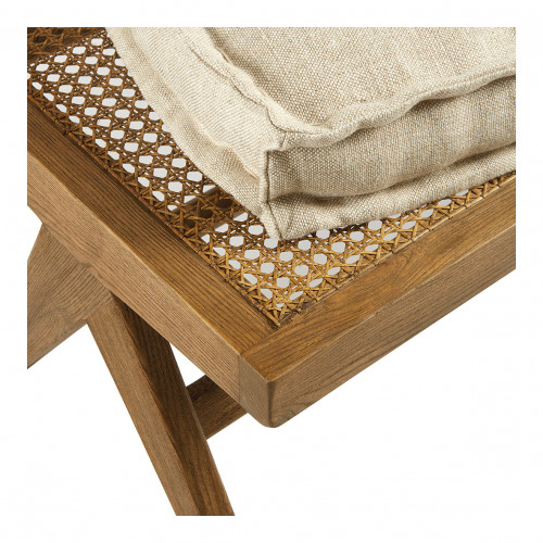 MENA Bench with linen mattress - Ecru
