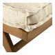 Banc MENA et matelas en lin - Écru