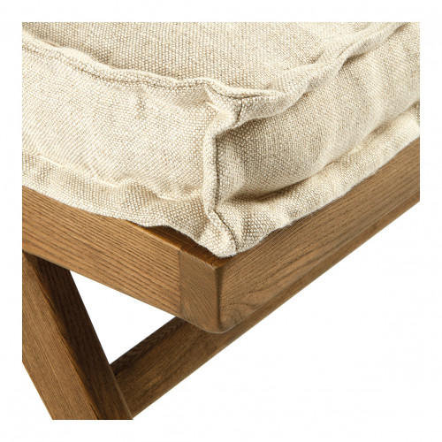 MENA Bench with linen mattress - Ecru