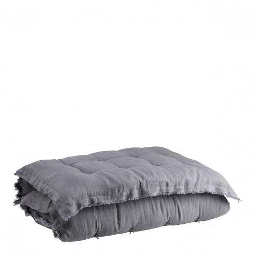 LÉA Linen Futon - 180 x 80 cm - Grey