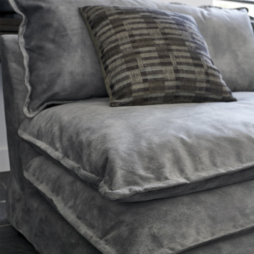 LÉO Sofa light gray velvet