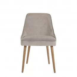 Chaise MARCUS en velours - Grège